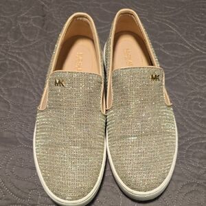 Michael Kors Shimmering Gold Slip-Ons